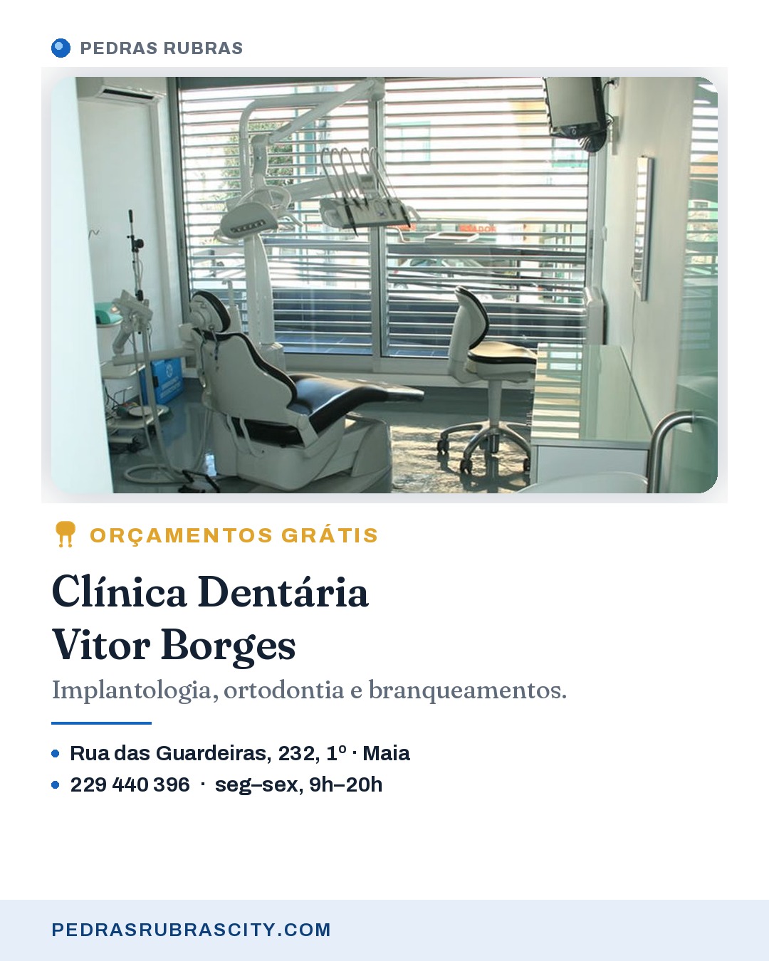 Flyer da Clínica Dentária Vitor Borges