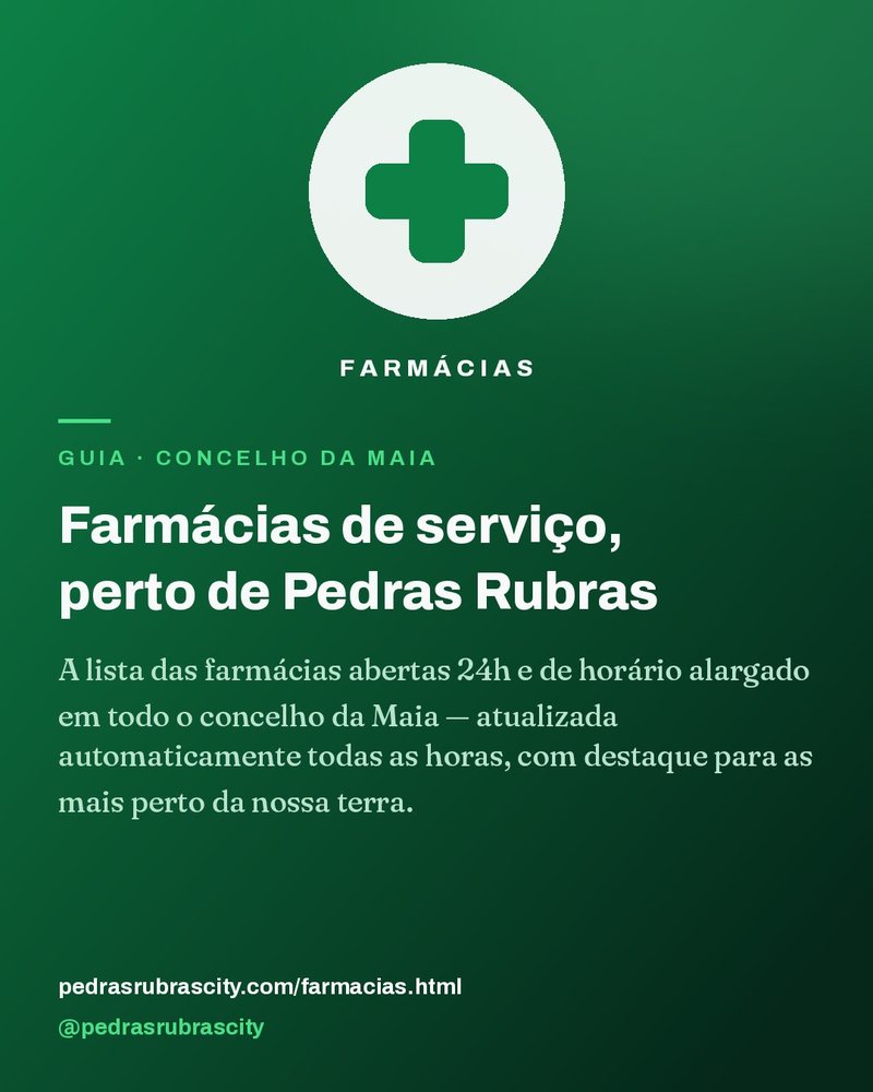 Flyer de divulgação da página de farmácias