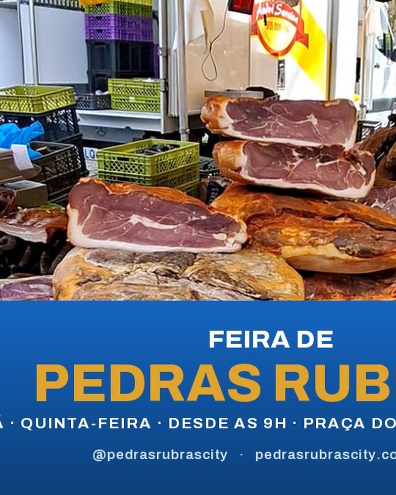 Flyer de convite à Feira de Pedras Rubras