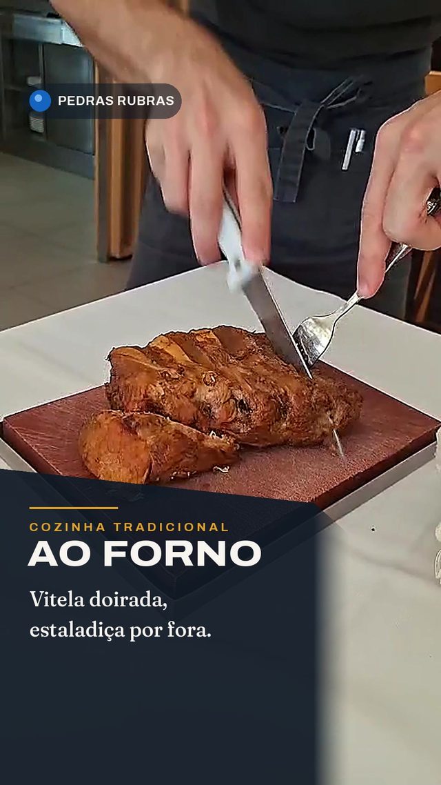 Reel da vitela assada no forno do Via Lidador